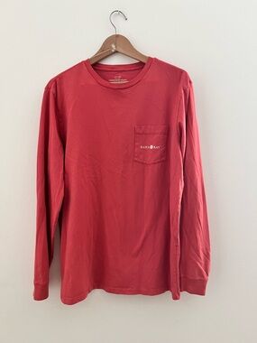 Vineyard Vines Coral Long-Sleeve Pocket Tee